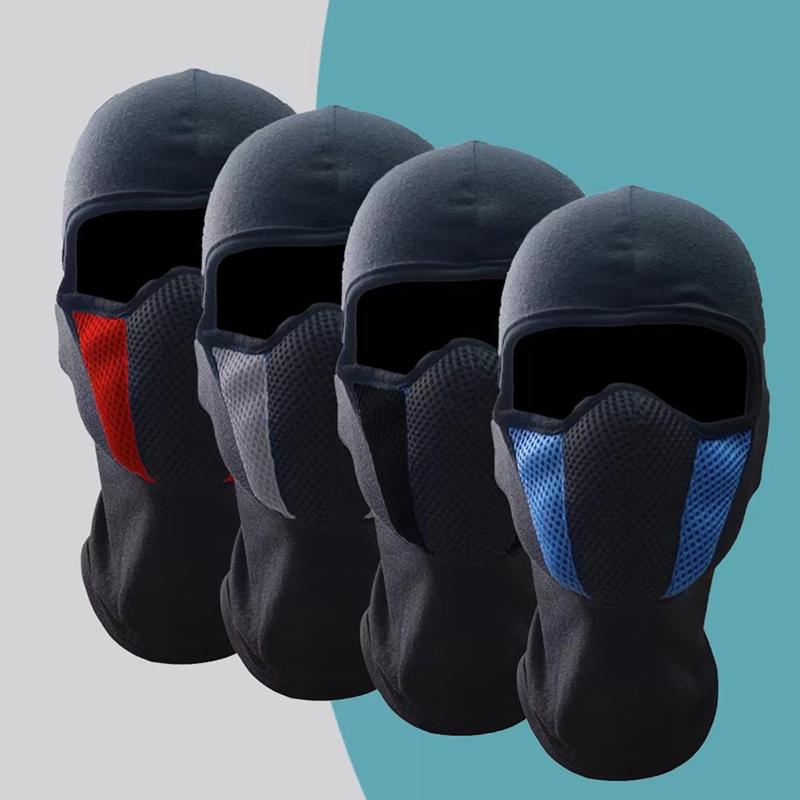 1pc Breathable Balaclava Motorcycle Full Face Mask Motor Cycling Bike Mask Motocross Helmet Cap Moto Riding Neck Face Mask
