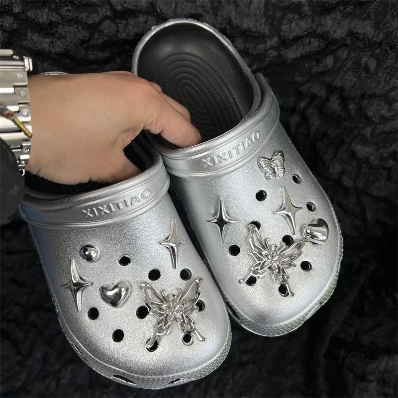 New Style, DIY Accessories for Cave Shoes, Sweet and Cool Punk Style, Silver, Bow Tie, Balloon, Dog, Shoe Flower, Detachable Shoe Buckle