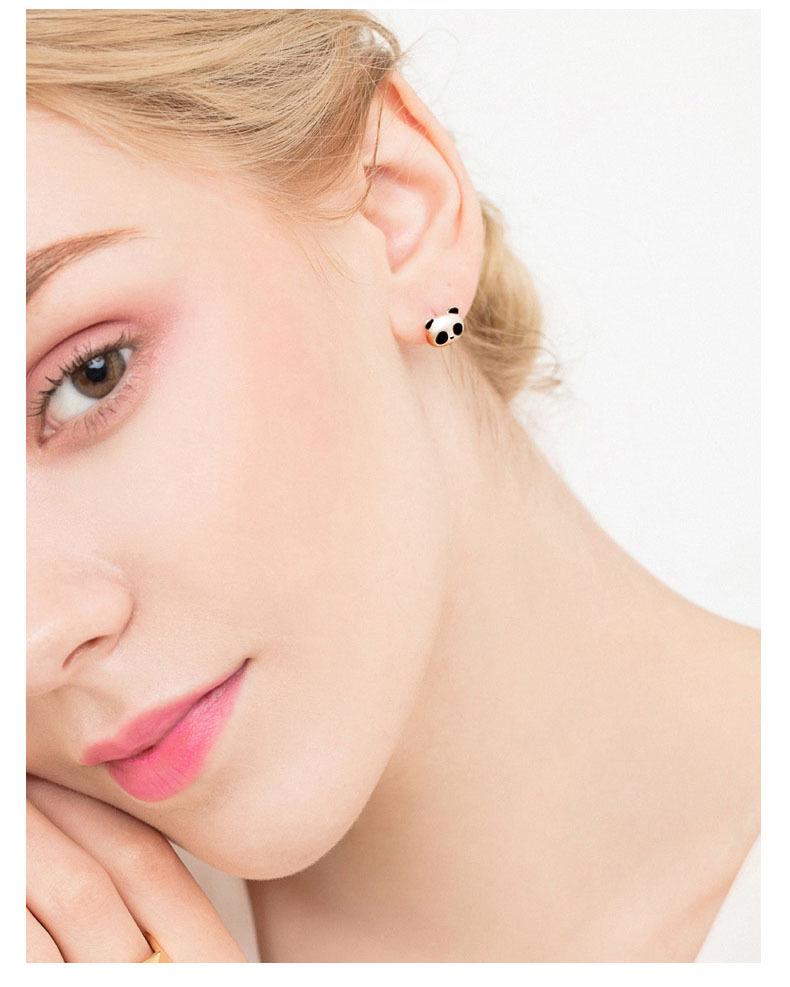 925 Sterling Silber Niedliche Panda Ohrringe - Schlicht, Vielseitig und Perfekt für Schülerinnen und Schüler