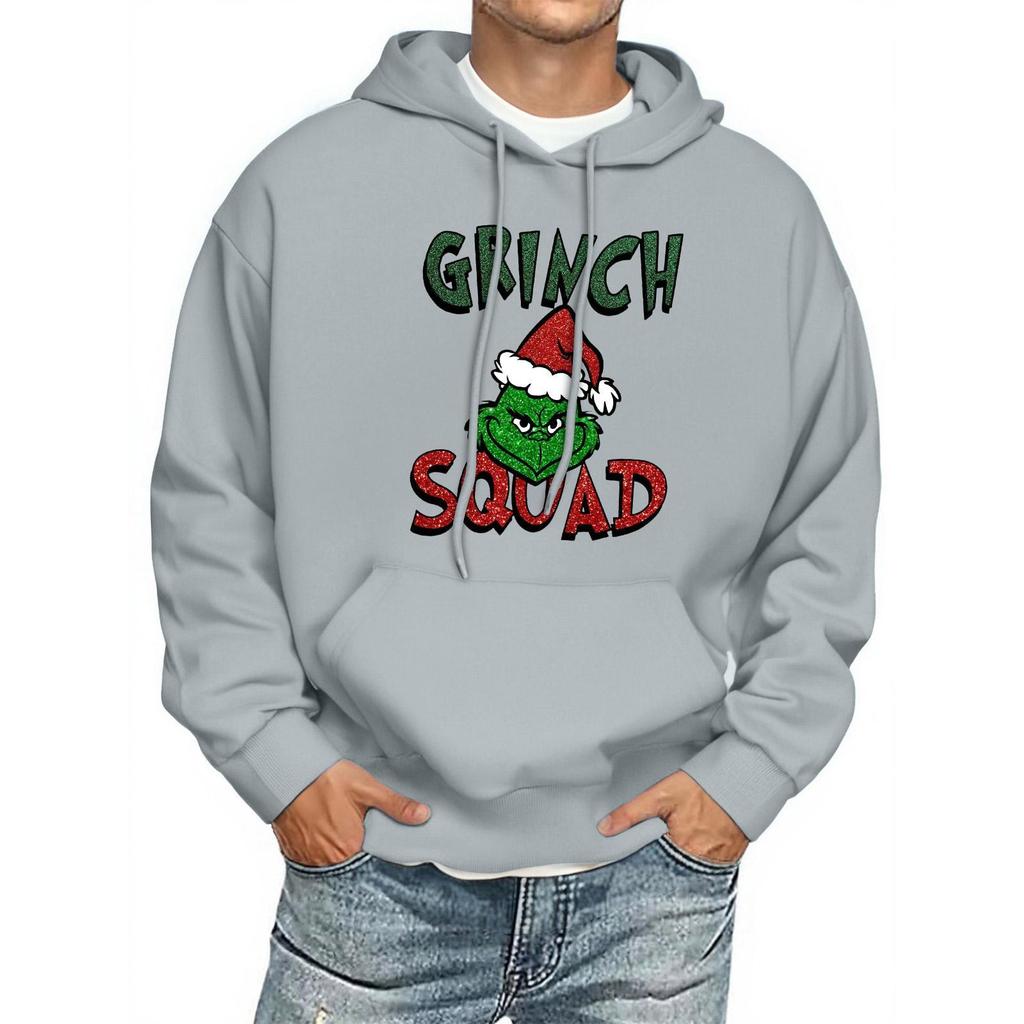 Men's Print Hooded Sweatshirt Long-Sleeve Casual Pullover Hoodie Hooded Sweatshirt