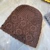 Exquisite Headscarf, Hat, Female, Hollowed Out, Spring and Summer, Thin Design, Artistic, Small Face, Woven Hat, Pile Hat