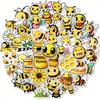 50 pièces Autocollants Abeilles Décor Abeilles Autocollants Insectes Autocollant Vinyle Bouteille d'eau Ordinateur portable Skateboard Vélo Bagages Guitare Autocollants Esthétiques