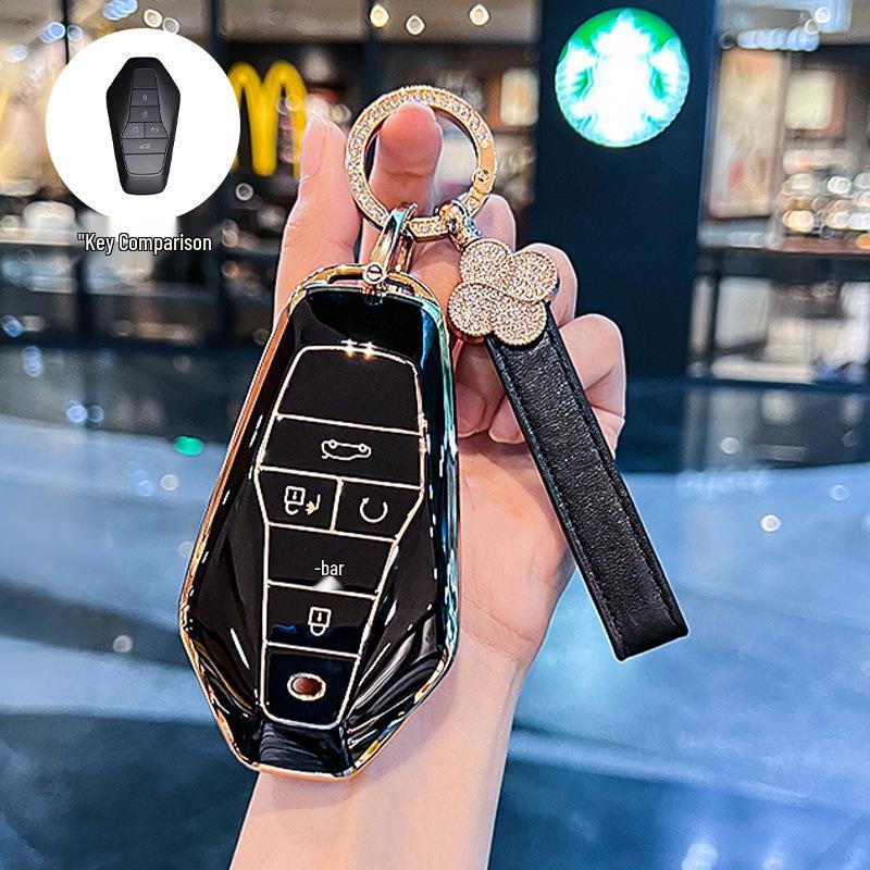 Luxury Key Case for GAC AION V Z03 - Fashionable Buckle Shell Car Accessory