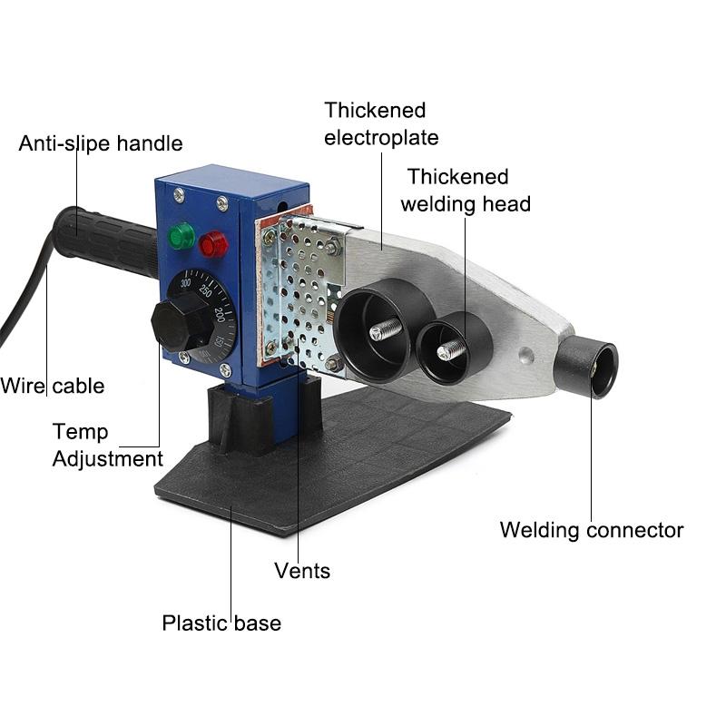 800W/1000W Electric Hot Welding Machine Heating Tool PPR PE PP Tube Pipe Welding Machine