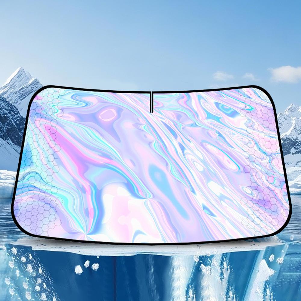 Car Windshield Sun Shade Front Window Sunshade Windshield Sun Protection Cover UVR-Blocker Cooling Heat Shield Curtains