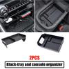 2PCS Center Console Organizer Tray and Armrest Storage Box For Toyota RAV4 2025 2024 2023-2019 Insert Secondary Storage Box.