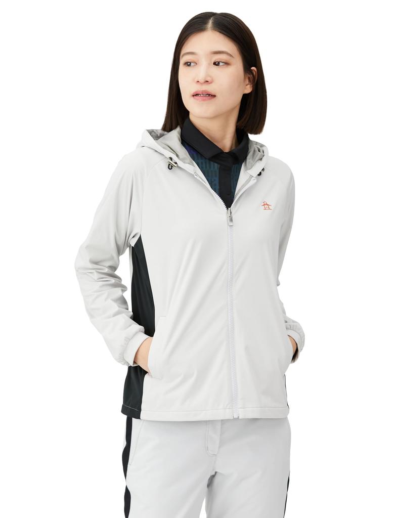 Full Zip Blouson 3WAY Detachable Sleeves Vest Windproof Water Repellent Heat Storage Thermal Golf MGWWJK03W GY00 L [Munsingwear] Women's (Gray)