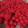 Red Rattan Sepak Takraw Ball for Kindergarten and Festive Decor