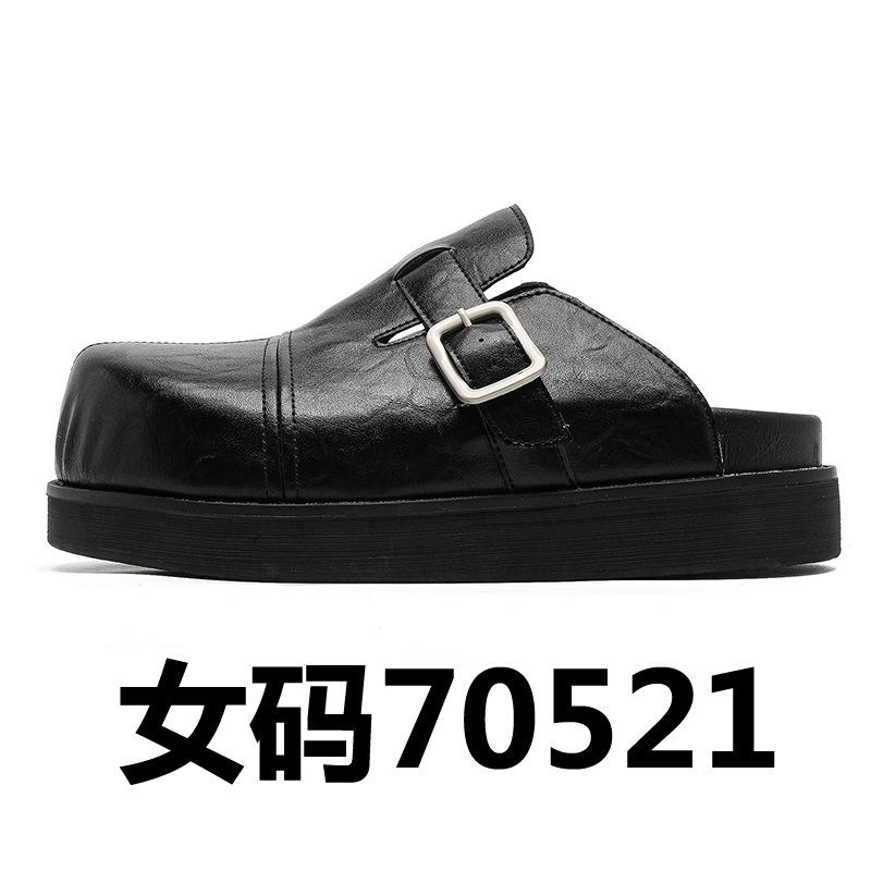 

2025 лето новый ленивый однопедальный круглый носок полуподнос мужская пара сумка голова обувь 80521-70521-K 39