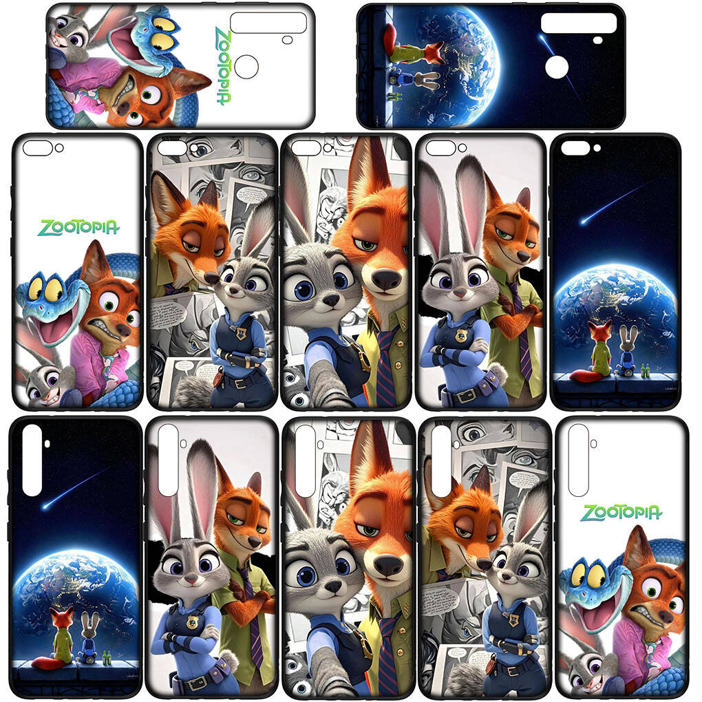 Phone Case for iPhone 17 16 15 Plus Huawei P30 P20 Lite Y9 Redmi Note 14 12 11 13 Pro Max OPPO A60 A80 A40 A18 Nick Garys Judy Comics Zootopia 2 Cover