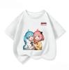 All Match Kids Short Sleeve T Shirt Pastel Anime Style Hatsune Miku Character Print Casual Wear 3 14 Years