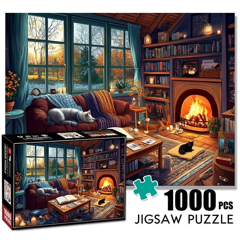 Warm House 1000pcs Paper Jigsaw Puzzle, Large Puzzle Toy, Exquisite Game Gift, Family Interactive Game Puzzle, DIY Decoration, Brain-Challenging Gift
