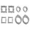  8PCS Artistic Baroquely Styles Decorative Photo Frame Figure for Photography Backdrop Decors Jewelry Making Accessories