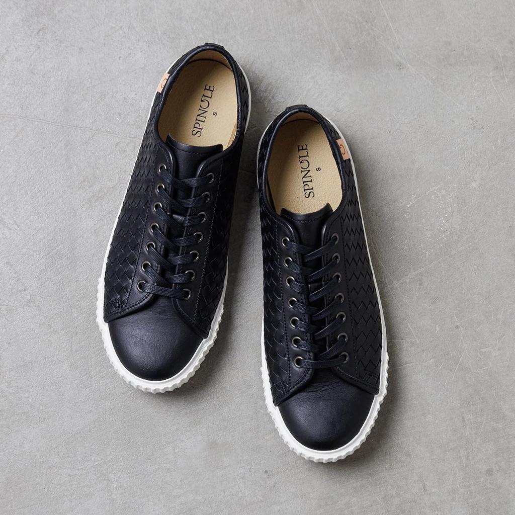 Black SS size Sneakers for Men and Women [Spingle] SP-384 (23.5cm)