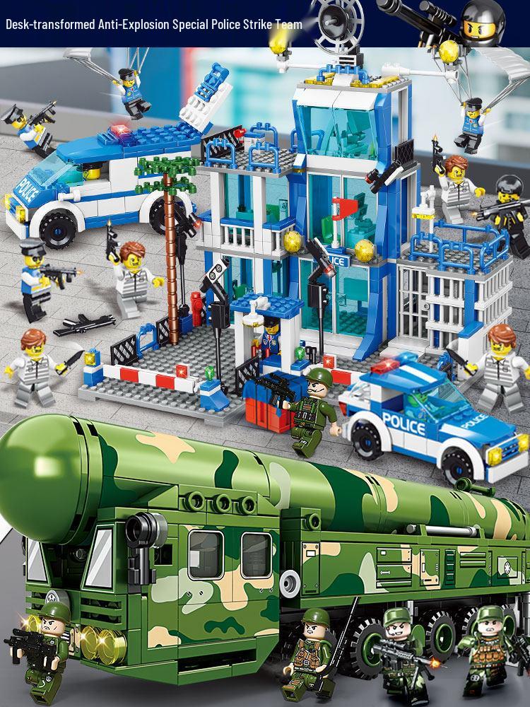 Police Station Building Blocks Toy - Educational Gift for Boys & Girls Ages 6-12 (2026)