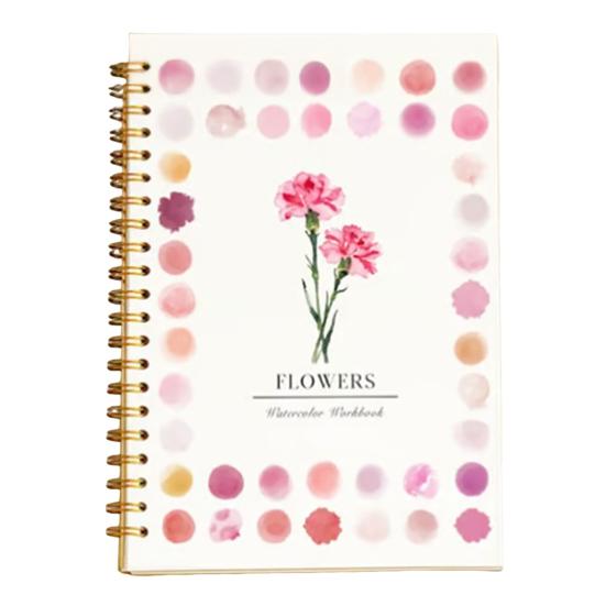 Watercolor Workbook Coloring Book Step-by-Step Tutorials for Animals Flowers Beginner Friendly Painting Kit for Learning Stress Relief