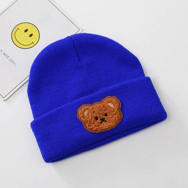 Infant Hat Autumn and Winter Style Cute Little Bear Infant Knitted Hat Spring and Autumn Season Boys and Girls Baby Woolen Pull-over Hat Fashionable