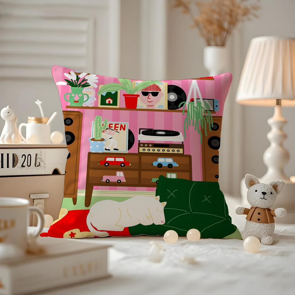 Love And Relationships In Everyday Life Cushion Cover Pattern Printed Pillowcase For Living Room Sofa Cushion Cover & Bedroom De