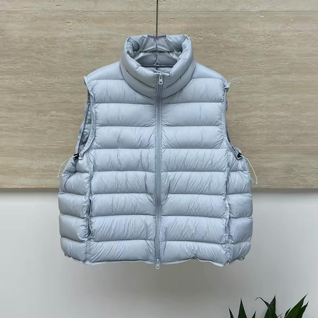 Light Down Cotton Vest Women's Short New Stand-up Collar Casual Vest, Ribs Vest Jacket
