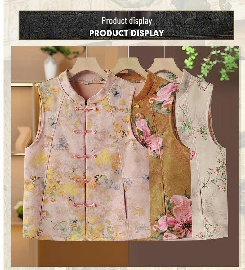 Stylish Chinese Tang Suit Vest for 40-50 Year Old Women - Spring/Autumn 2026 Collection