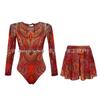 2025 Russian Long Sleeve Sun Protection Swimsuit Set