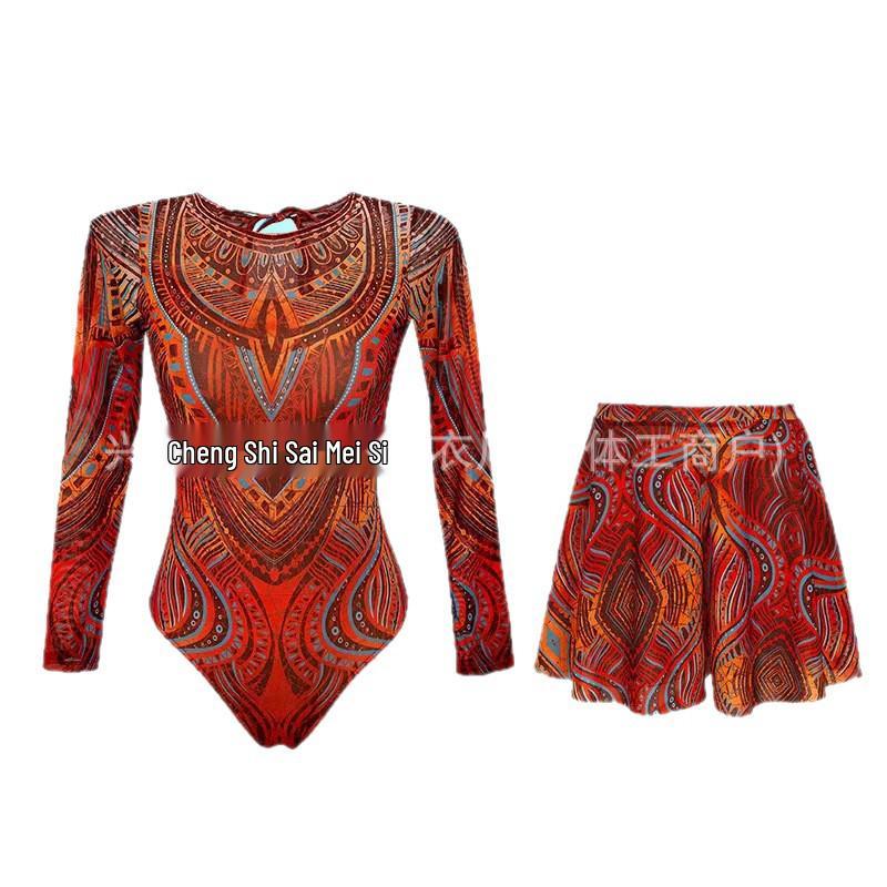 2025 Russian Long Sleeve Sun Protection Swimsuit Set