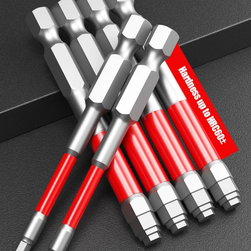 Magnetic Hexagonal Screwdriver Bit Pagoda-Shaped High Hardness Electric Screwdriver Bits S2 Alloy Steel Non-slip