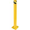 Safety Bollard 48"x4.5" Safety Barrier Bollard 4-1/2" OD 48" Height Yellow Powder Coat Pipe Steel Safety Barrier with 4 Free Anchor Bolts for