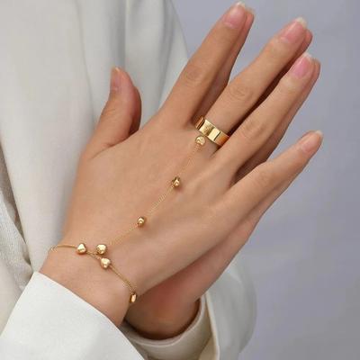 Chain Ring Bracelet Love Link Ring Bracelet