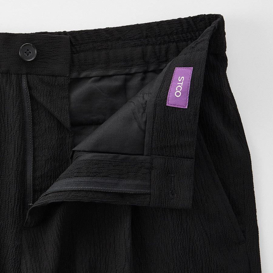 STCO Crease Half Pants Black (Comfort Fit)_Shpvb01Nsb