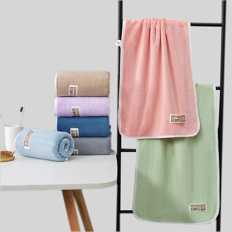 Towel Coral Fleece Thickened Large Size Absorbent Adult Children Household Soft Face Towel