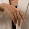 Yori Waterproof Stainless Steel Charm Snake Ring Statement Texture Adjustable Golden Personality Jewelry Accessories