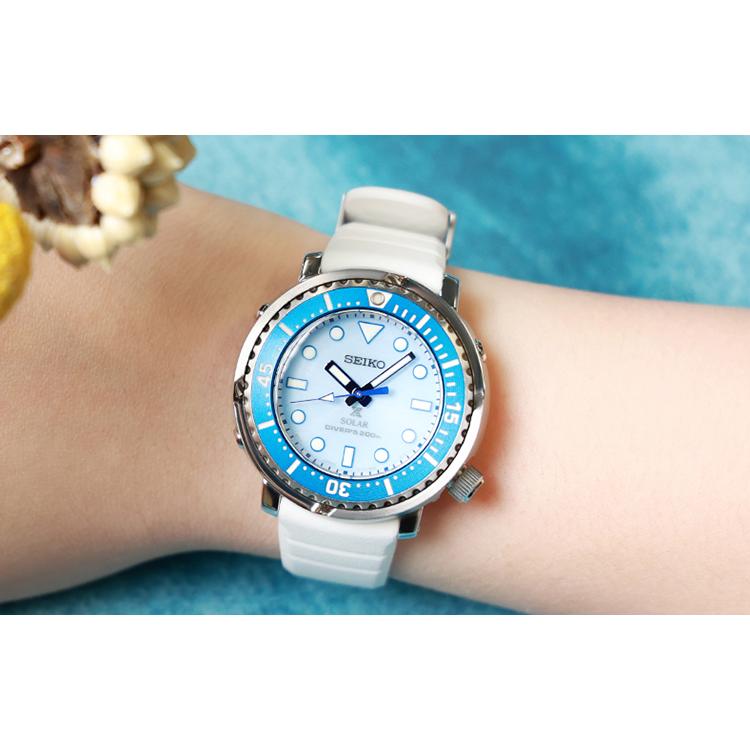 Seiko Prospe Quartz Movement Silicone Strap Watch Women's Watch Blue Dial SUT423P1