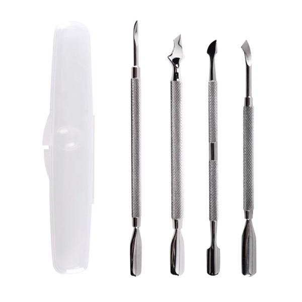 Buy 4PCS Durable Double End Stainless Steel Cuticle Remover and Cutter