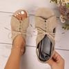 Fashion Cross Lace Up Flat Heel Sandals Women Summer Lightweight Open Toe Casual Sandles Woman 2025 Non Slip Gladiator Sandalias Mujer