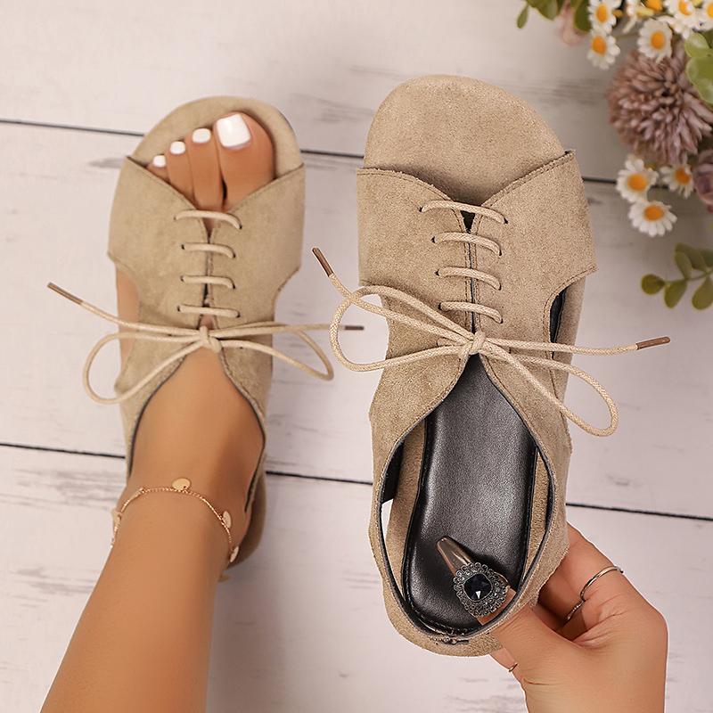 Fashion Cross Lace Up Flat Heel Sandals Women Summer Lightweight Open Toe Casual Sandles Woman 2025 Non Slip Gladiator Sandalias Mujer