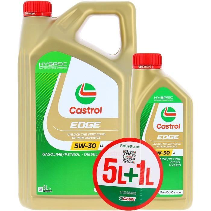 Huile Moteur - CASTROL EDGE - 5W-30 LL - 5L+1L - Offre Spéciale
