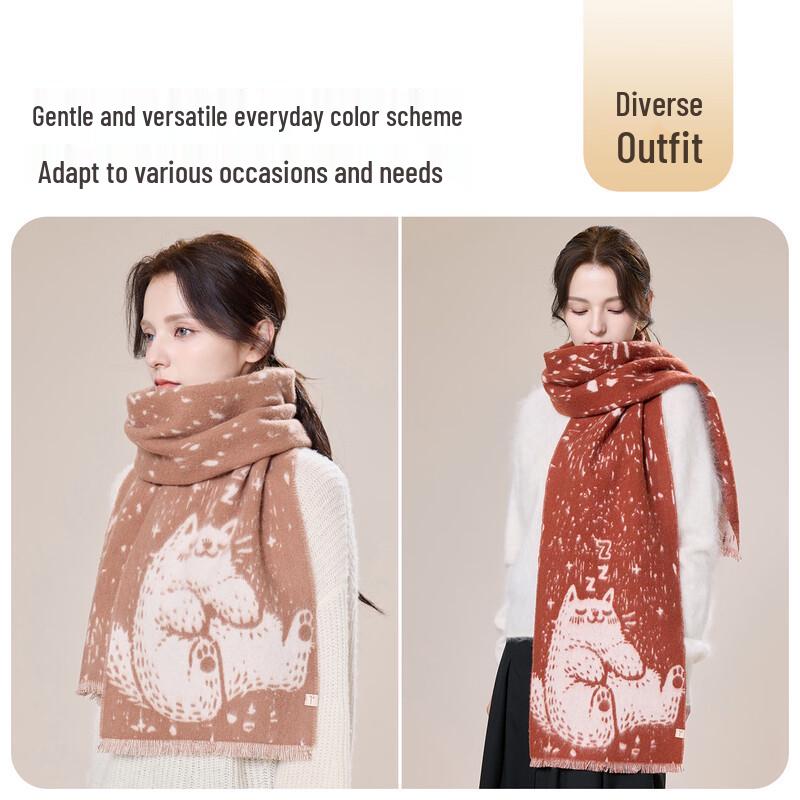 JIUMU Women's Pure Wool Scarf & Shawl