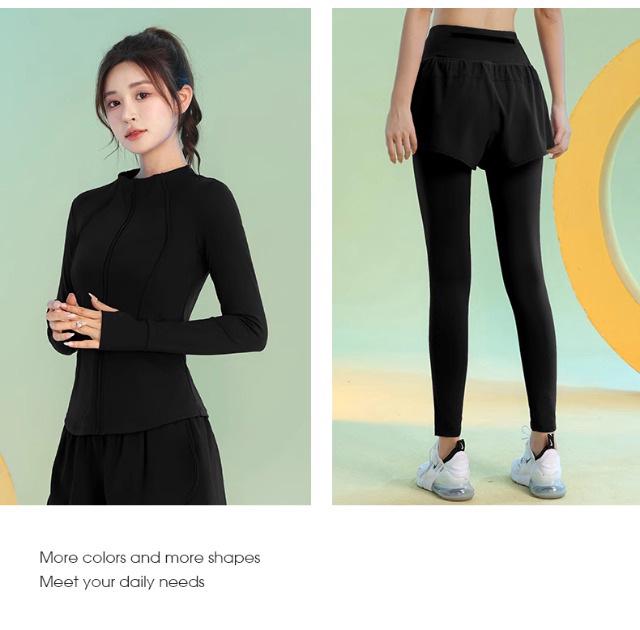 2025 Women's Slimming Morning Run Yoga Set - Long Sleeve Quick-Dry Fitness Outfit