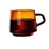 Colored Glass Mug Cup 350ml Heat Resistant Amber Blue Green Stackable Glass Cup Coffee Tea Cup 1PC