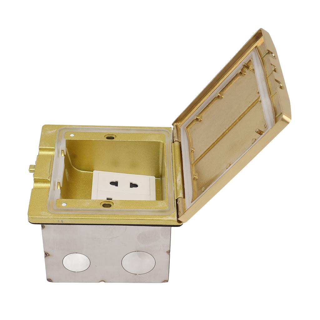 Concealed Floor Socket Brass Space Saving Flame Retardant Heat Resistant Universal Socket 250V