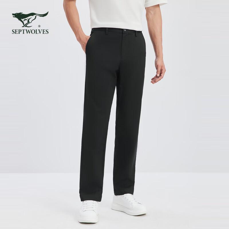 SEPTWOLVES Men's Easy Care Straight Fit Business Casual Pants