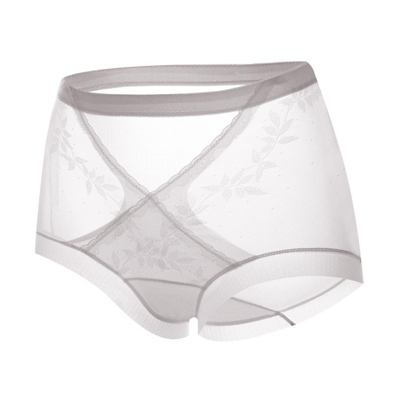 Ladies Spring and Autumn Cross Breathable Antibacterial Non Scar Body Shape High Waist Lift Hip Belly Triangle Briefs