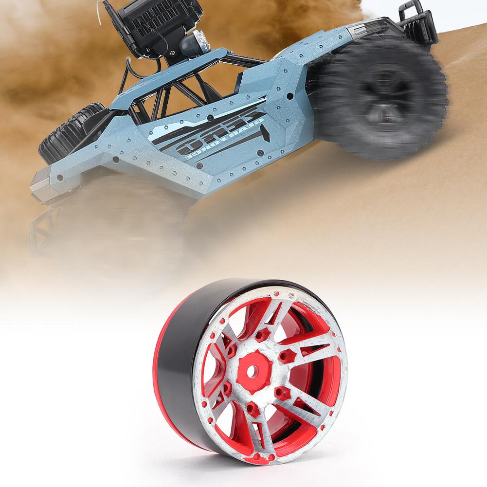 4Pcs 5.2CM Quality Metal Car Model Wheel Rims Hub High Strength for 1Celsius10 RC (black)