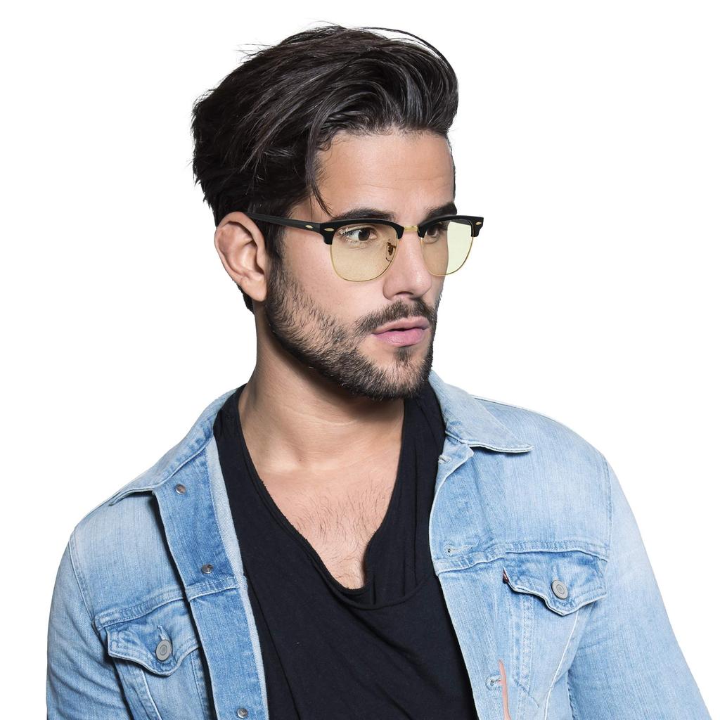 RB3016 Everglasses Shiny Black with Light Filter Sunglasses Ray-Ban Clear/Blue