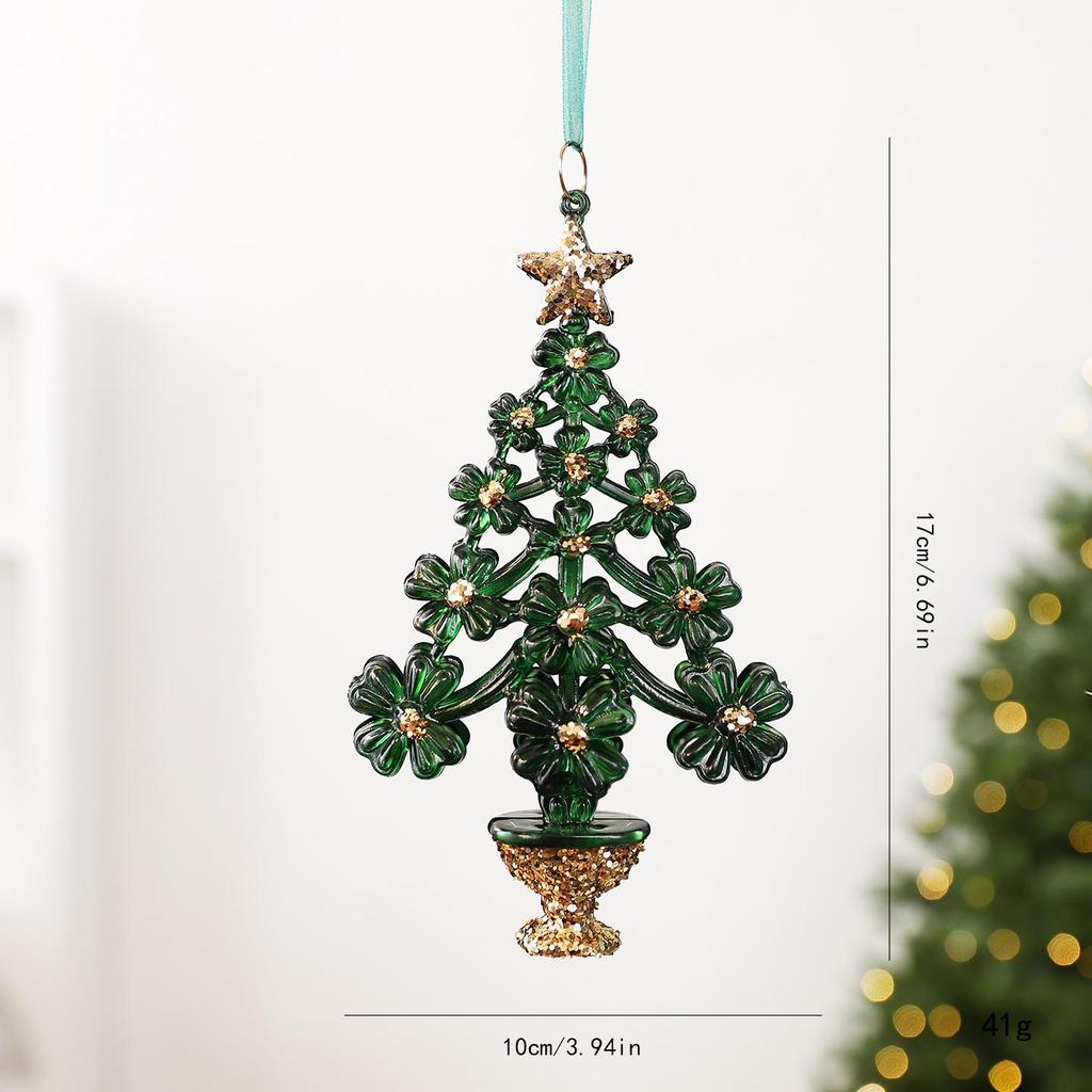 Gradient Color Snowflake Christmas Ornaments - Acrylic Decorations
