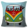 Cartoon Driving Car Cat Cushion Cover Decor Cute Pet Animal Pillowcase Polyester Pillow Case for Sofa Home Children Room 45x45cm