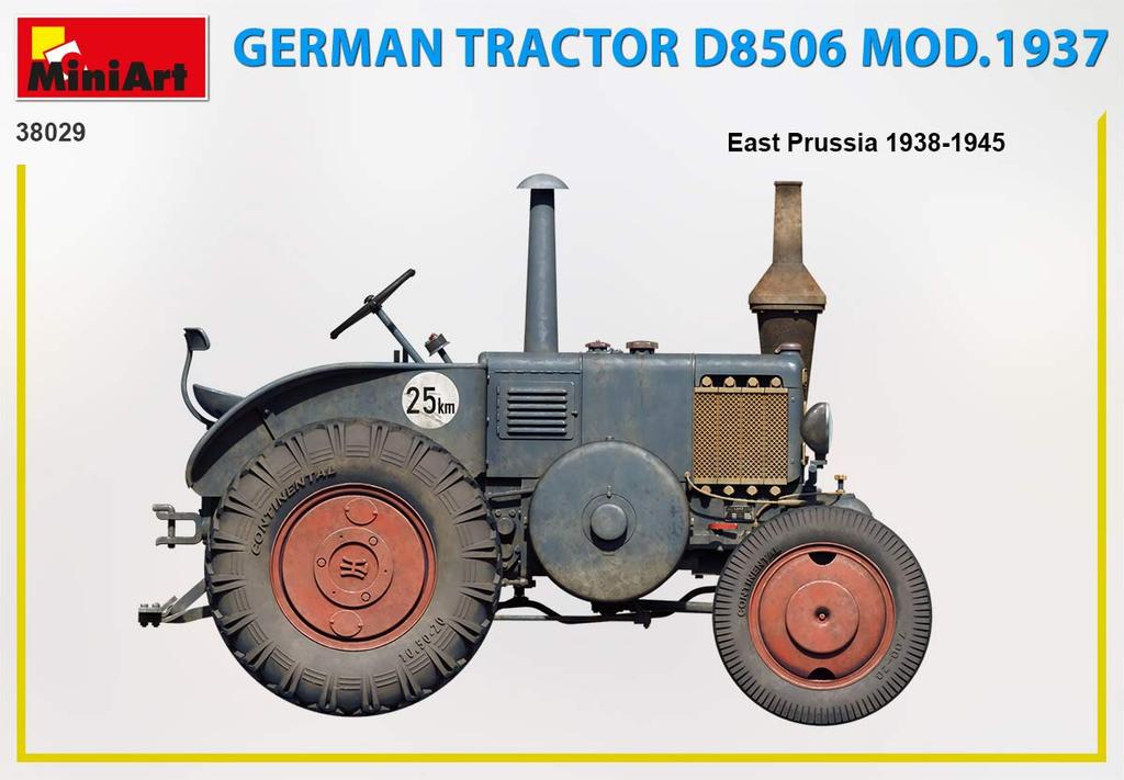 Miniart German Tractor D8506 1937 Plastic Model MA38029 1/35