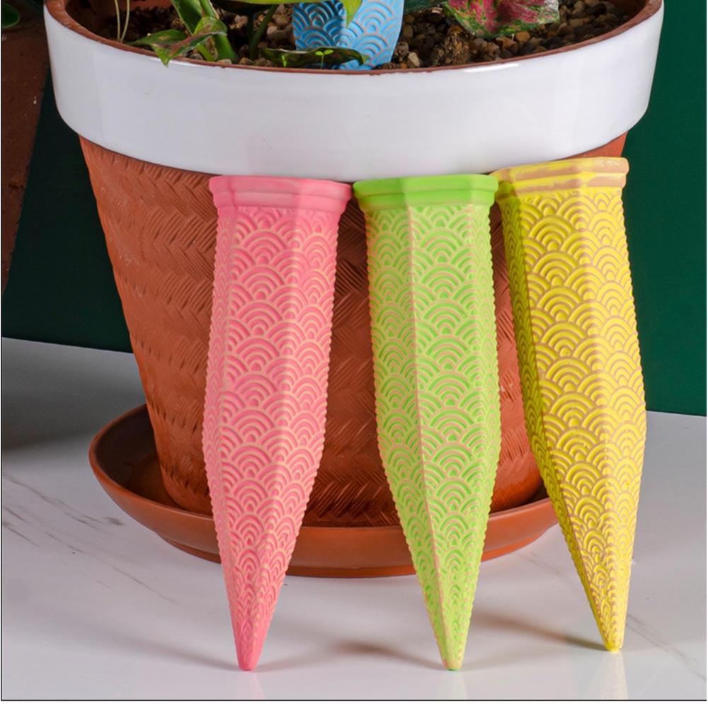 Plant Watering Spikes 4 Pieces Ceramic Irrigation Device Vacation Plant Watering Devices For Gardeners Growers Vacation Balcony