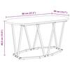 Coffee Table Sonoma Oak 80 x 40 x 40.5 cm Plywood and Metal